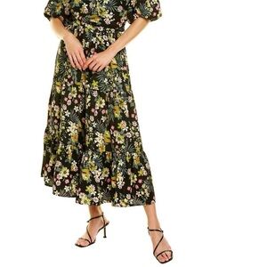 Walter Baker Lucy Midi Skirt Printed Bungalow Bloom Size 8 NWT